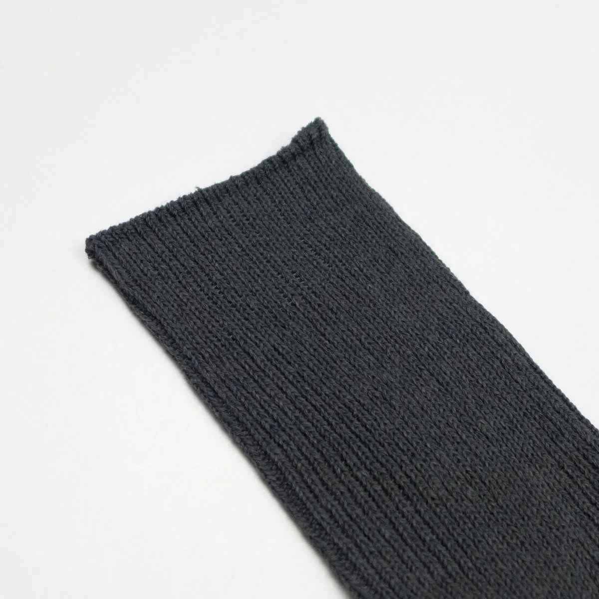 RoToTo - Washi / Recycled Cotton Rib Crew Socks - Dark Gray