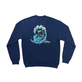 Santa Cruz Wave Crew Neck Sweatshirt - Navy