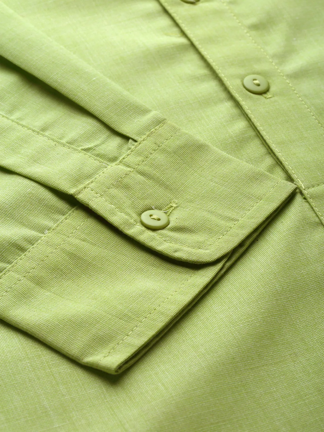 Style Quotient Mens Green Solid Kurtas