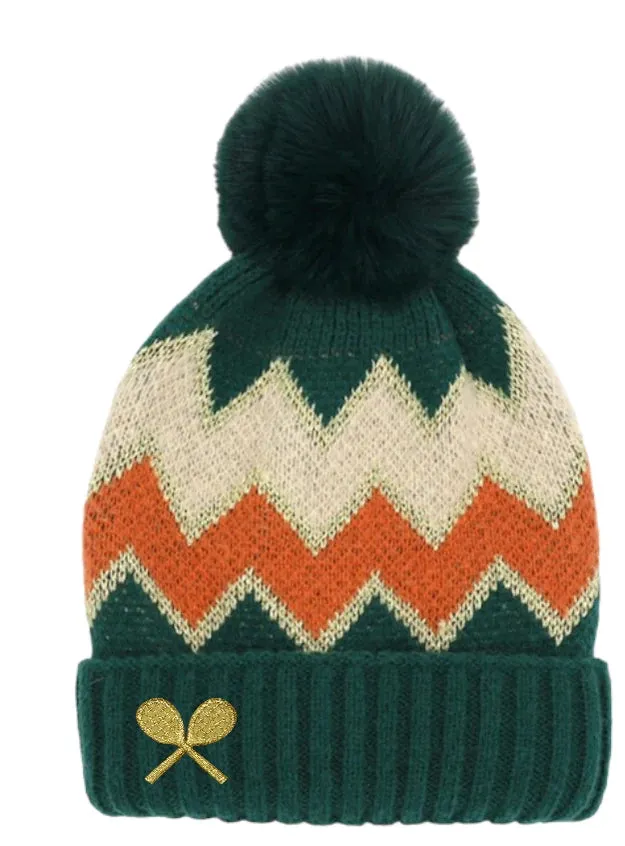 Tennis Love Fuzzy Pom Pom Beanie | Various