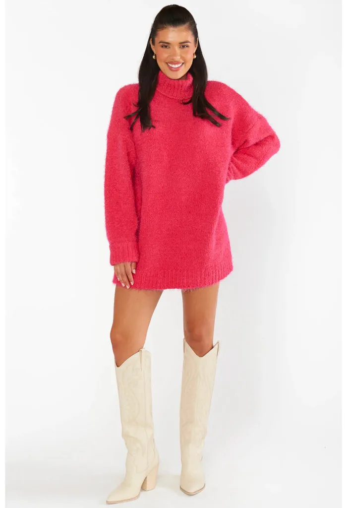 Timmy Tunic Sweater-Pink Rose Knit