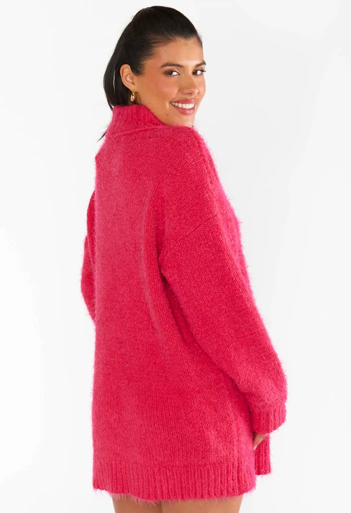 Timmy Tunic Sweater-Pink Rose Knit