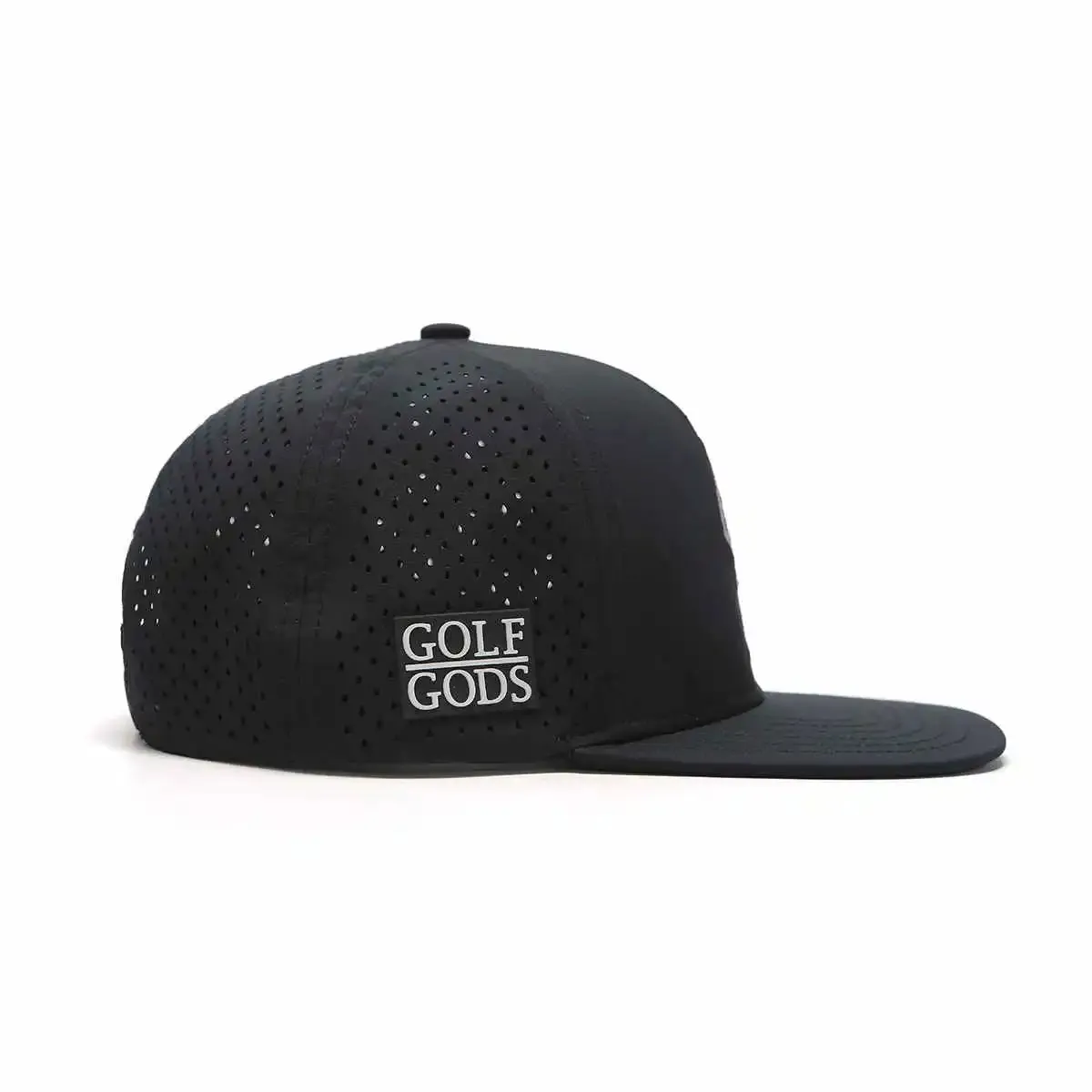 TOUR PRO Angry Golfer Golf Hat in Black with Flat Brim