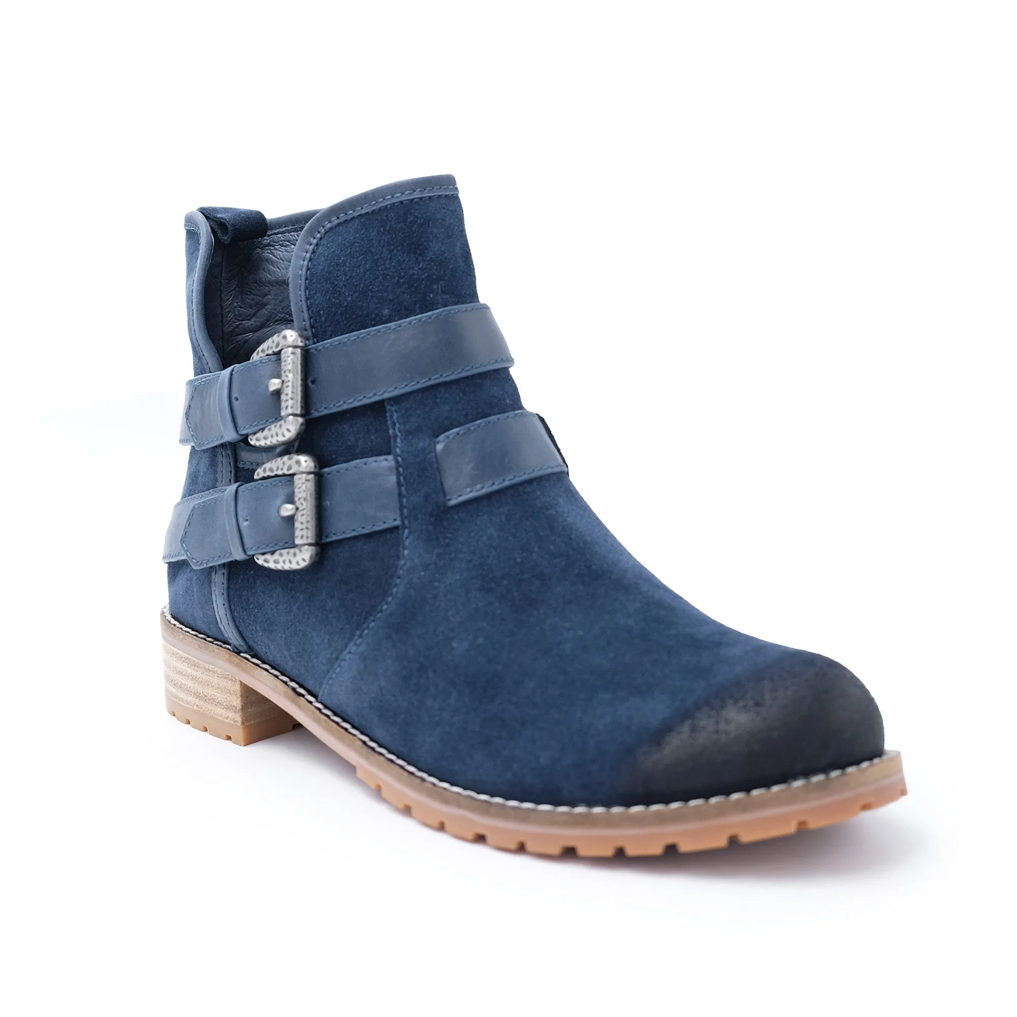 Tyler - Stylish Fashion Sheepskin Boot with Straps and Zip - Genuine Australian Sheepskin [Clearance]