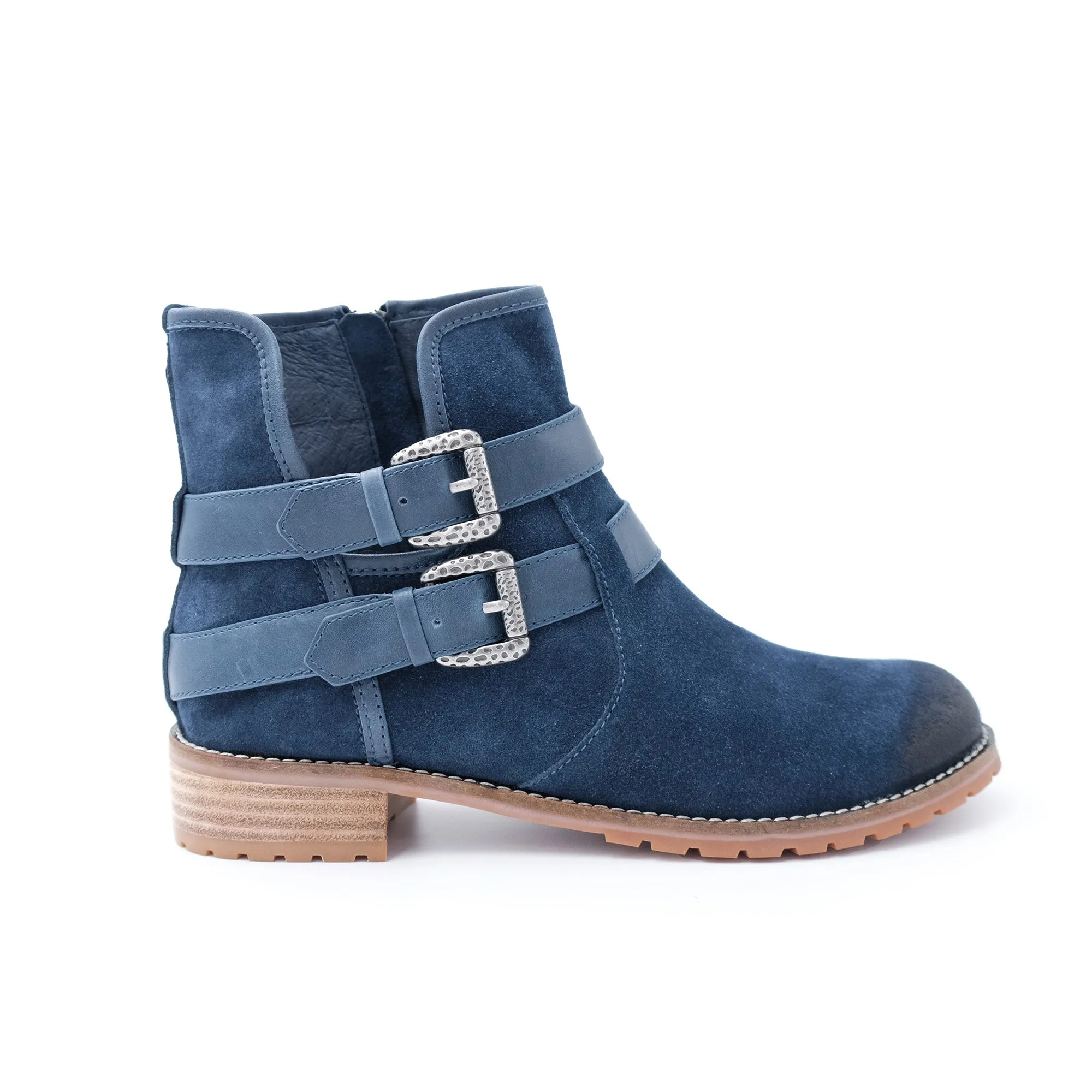 Tyler - Stylish Fashion Sheepskin Boot with Straps and Zip - Genuine Australian Sheepskin [Clearance]