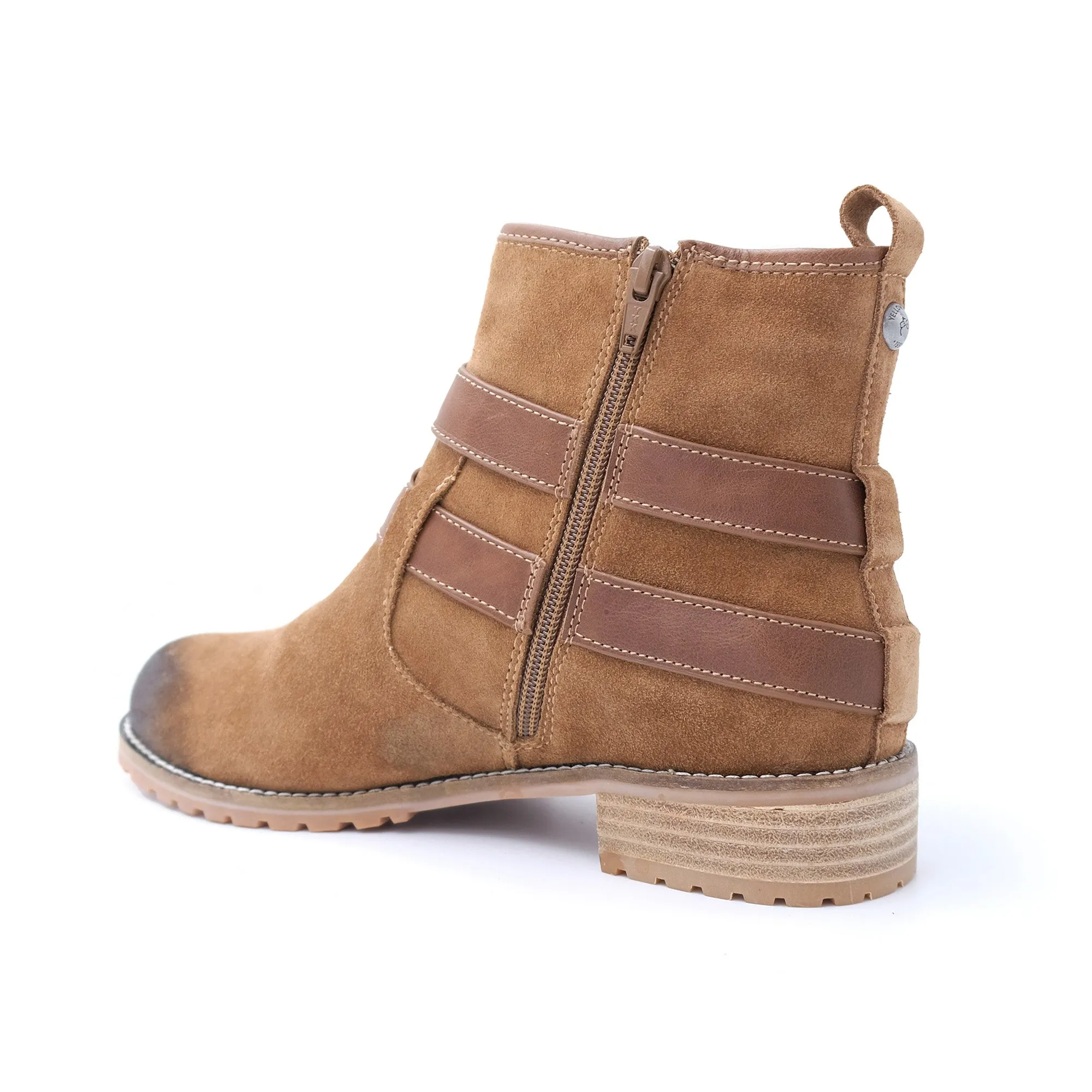 Tyler - Stylish Fashion Sheepskin Boot with Straps and Zip - Genuine Australian Sheepskin [Clearance]