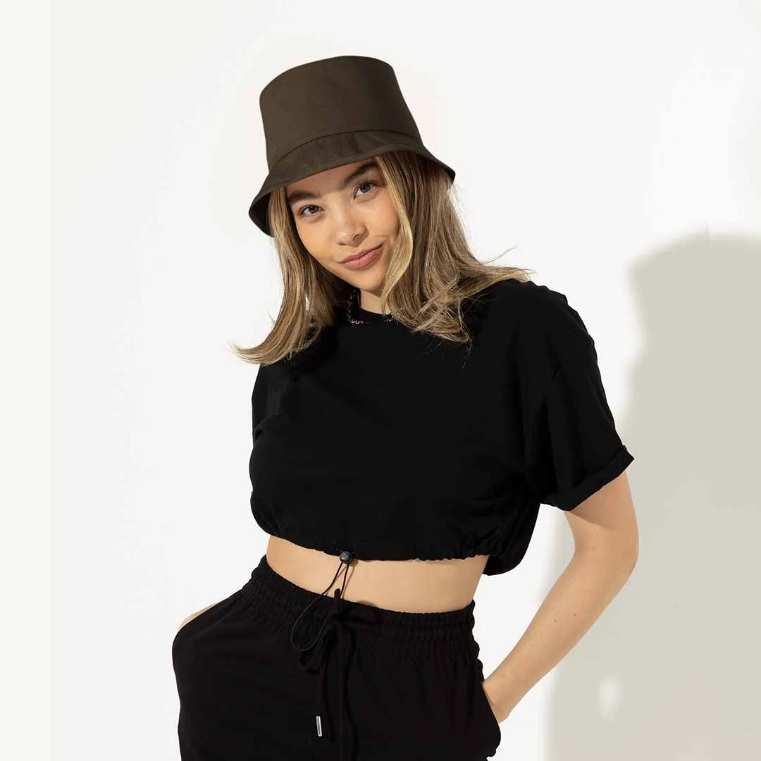 Unisex Coffee Brown Classy Bucket Hat