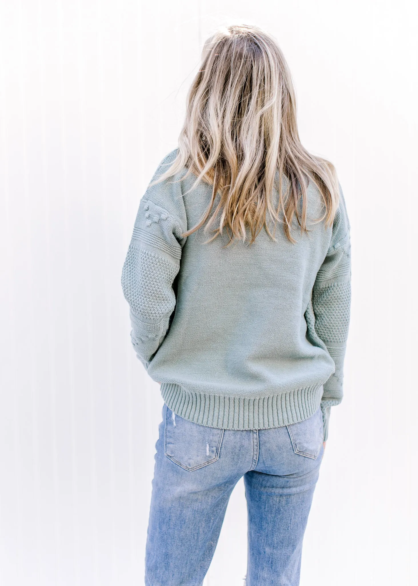 X Blue Haze Pom Pom Sweater